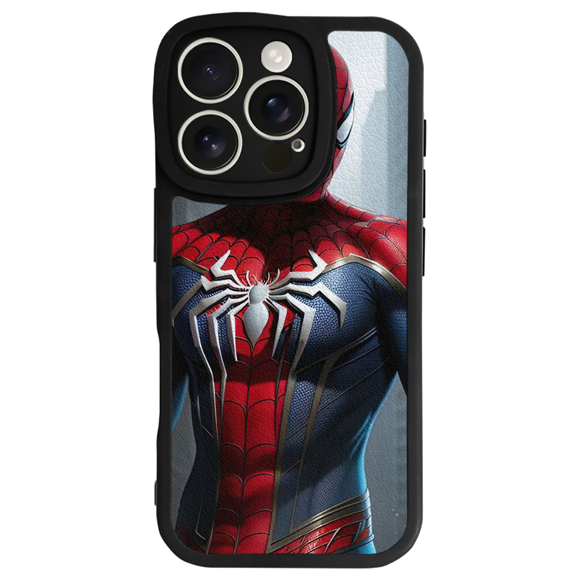 （画像用） Spider Man スパイダーマン 【iPhone 16シリーズ対応】シリコンスマホケース（レザー調） 材質：シリコン